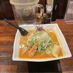 海老らーめん えび蔵 - 料理写真:味噌ラーメン　940円+白髪ねぎ150円+大盛り　100円