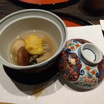 割烹 清風 - 煮物：牡蠣と柚子味噌