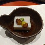 割烹 清風 - 突き出し：白子豆腐