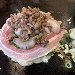 Okonomiyaki Hiro - ちゃんぽん作っててる途中。具沢山！