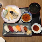 寿し安 - 握り寿司と天ぷらセット