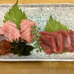 丸冨水産 - 本マグロ赤身と中トロ