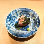 東麻布 天本 - 氷見ぶり漬け、東京湾金田の海苔
