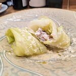 La Stalla - シャンパーニュを詰めたソースがパンに合うんさ