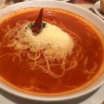 スパゲッティー専科 はらっぱ - 料理写真:赤唐辛子とにんにくのトマトソース　生麺　