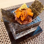 日本料理店 かき乃木 - トロたく生うに