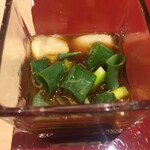 天ぷら料理 花歩 - 河豚の白子ポン酢