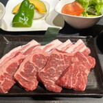 Beef and pork rib combination Yakiniku (Grilled meat) set meal
