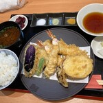 天ぷら 天吉 - 天ぷら定食 ¥1,200