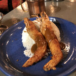 curry restaurant BRUNO - ナイフフォークで頭も尻尾もサクサクで全て頂きました。