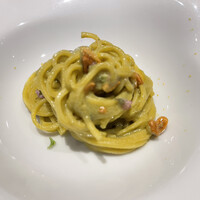 リストランテ ペガソ - 牡蠣と下仁田ネギをソースにしたパスタ