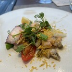 フランス料理 アッシュ - タコとつぶ貝のマリネ