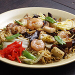 Seafood Yakisoba (stir-fried noodles)