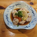 海鮮うまいもんや 浜海道 鍛冶屋町店 - タラしらこ(*´-`)ポン酢