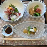 XEX ATAGO GREEN HILLS :: tempura & sushi An - 前菜　刺身　