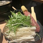 おさ亭 - つくねと水菜とえのき