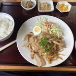 Yuushin - 生姜焼き定食ご飯大盛り／600円