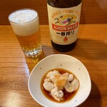 小魚料理 とみ助 - 付き出しは白子ポン酢