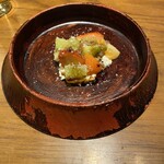 Nagomino Utsuwa Enne - 季節のフルーツとリコッタチーズ、バルサミコのマリネ1,200円