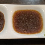 Fuwa kuroge wagyu hambagu - 3種のソース