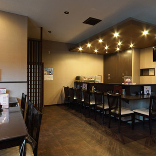 The store has a modern Japanese atmosphere that can accommodate a variety of situations.