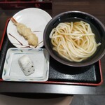 いしかわ家 - ひやかけうどん（大）・海老天・おにぎり