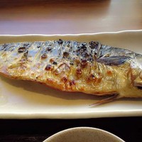 炭火焼イタリアン 海串 ブラーチェ - 文化サバの炭火焼き定食840円