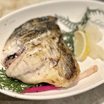 釣船茶屋 ざうお - シマアジの塩焼き