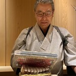 Fujisawa - 鯖棒寿司の仕上げ