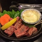 和牛炭火焼西門 - 料理写真:チーズフォンデュ(カルビ付き)1200円