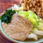 手打ちうどん ムサシ - 大きい油揚げ！