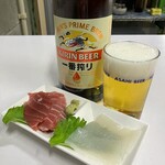 Tanaka Saketen - 瓶ビールとお造り
