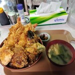 天ぷら 豊野 - 黄金丼(1300円→1000円)