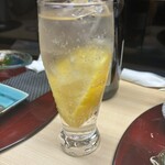 天ぷら はせ川 - 柚子サワー