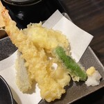 徳樹庵 - 天せいろミニ海鮮ちらし寿司丼御膳の天ぷら