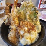 天じゅん - 真白子とエビの天丼