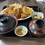 角屋食堂 - 角屋定食@1300トンカツや唐揚げ、魚フライ、ハンバーグとかオカズが沢山