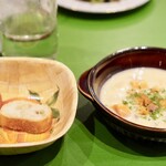 Youshoku Kokemomo - ビーフカツのスープとパン