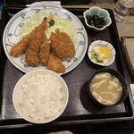 とんかつ太郎 - フライ盛り合わせ定食