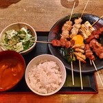 串の蔵 - 串焼き定食　1050円