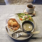 soi cafe - サーモン クリームチーズ ベーグルサンドセット（税込1700円）