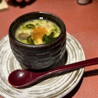 食堂 ぎんみ - 牡蠣とクレソンの茶碗蒸し