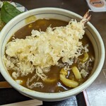 Momokiya - 衣多めのえび天。うまく食べると、たぬき代わりにもなる。