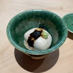 菊鮨 - トラフグの白子、海苔醤油