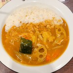 カレーハウスCoCo壱番屋 - かぼちゃと冬野菜ｶﾚｰ/ﾗｲｽ並/甘口/TP ﾊｰﾌﾁｷﾝにこみ