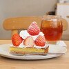 Aoi Ke Kiten - いちごのタルト（800円） フランボワーズアイスティ（550円） ケーキセット割（100円引き）