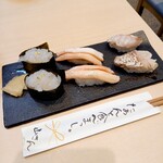 山さん寿司 - 地物三点盛 1300円×2
