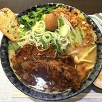 らー神 心温 - 豚トロガーリック味噌(手揉み太麺)