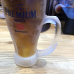 マルキン本舗 - 烏龍茶か緑茶が無料。烏龍茶で。