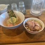 ヨコクラストアハウス - 味玉昆布水つけ麺（醤油）ちょい肉増し　¥1,320 固